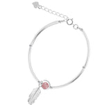 Strawberry Feather Pendant Bracelet – Jewelry Gift Ideas — 6