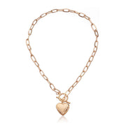Chain Openable Peach Heart Pendant Necklace – Jewelry Gift Ideas — 1