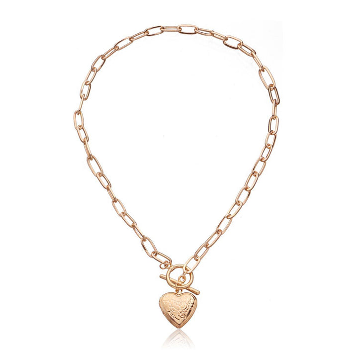 Chain Openable Peach Heart Pendant Necklace – Jewelry Gift Ideas — 1