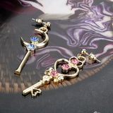 Love Stud Earrings Long Asymmetrical Earrings – Gifts for Couples — 4