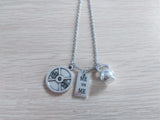 Dumbbell barbell couple couple pendant necklace – Jewelry Gift Ideas — 2