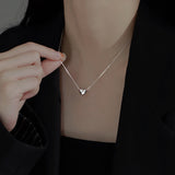 S925 Sterling Silver Loving Heart Necklace Female – Jewelry Gift Ideas — 8