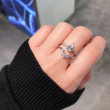 A crystal Light Stacking Ring Water Drop Crown Shape – Stylish Gifts — 1