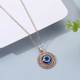 Turkish Eye Necklace Point Diamond Round Blue – Jewelry Gift Ideas — 4