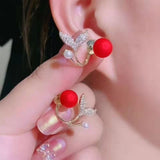 925 Silver Needle Sweet Tulip Earrings One Style – Stylish Gifts — 5