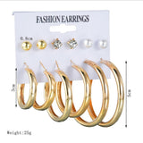 Metal Exaggerated Big Circle Earrings Set – Stylish Gifts — 11
