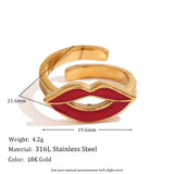 18K Gold Lip Dripping Ring For Women – Gifts for Her — 3