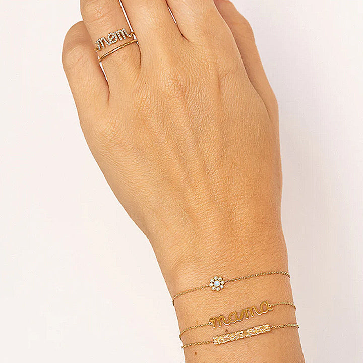 Sterling Silver Minimalist Glossy Letter Bracelet – Jewelry Gift Ideas — 1