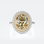 Women's High Carbon Diamond Oval Dove Egg Ring – Gifts for Her — 4