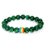 Rainbow Bead Bracelet Pride Natural Stone Strand – Jewelry Gift Ideas — 14