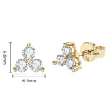 Four Leaf Clover Ear Stud D Color Moissanite – Everyday Gifts — 5