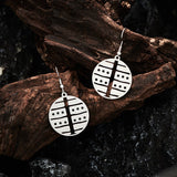 Occult Symbol Dangle Earrings Silver Plated – Jewelry Gift Ideas — 7