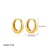 Women's 18K Gold Glossy And Simple Earrings – Gifts for Her — 5