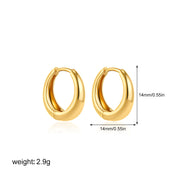 Women's 18K Gold Glossy And Simple Earrings – Gifts for Her — 5