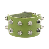 Metal Rock Double Row Flat Rivet Bracelet PU – Jewelry Gift Ideas — 17