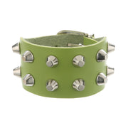 Metal Rock Double Row Flat Rivet Bracelet PU – Jewelry Gift Ideas — 17
