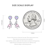 S925 Sterling Silver Zircon Love Bear Stud – Gifts for Couples — 4