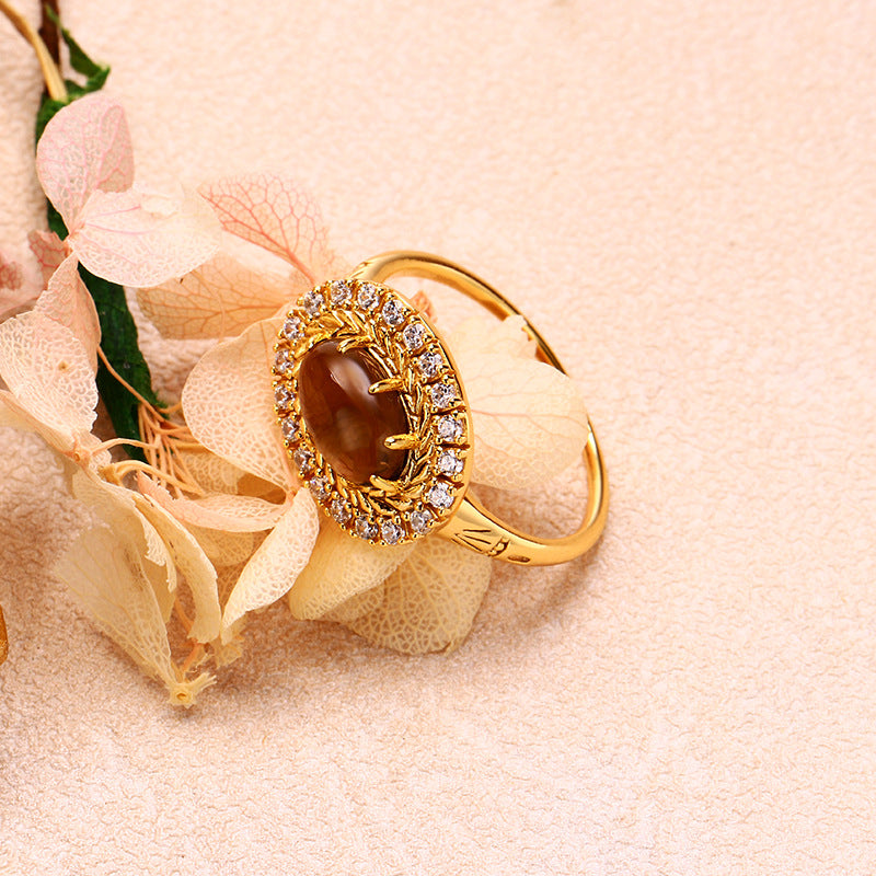 Jewelry Silver Plated Natural Citrine Ring – Jewelry Gift Ideas — 1