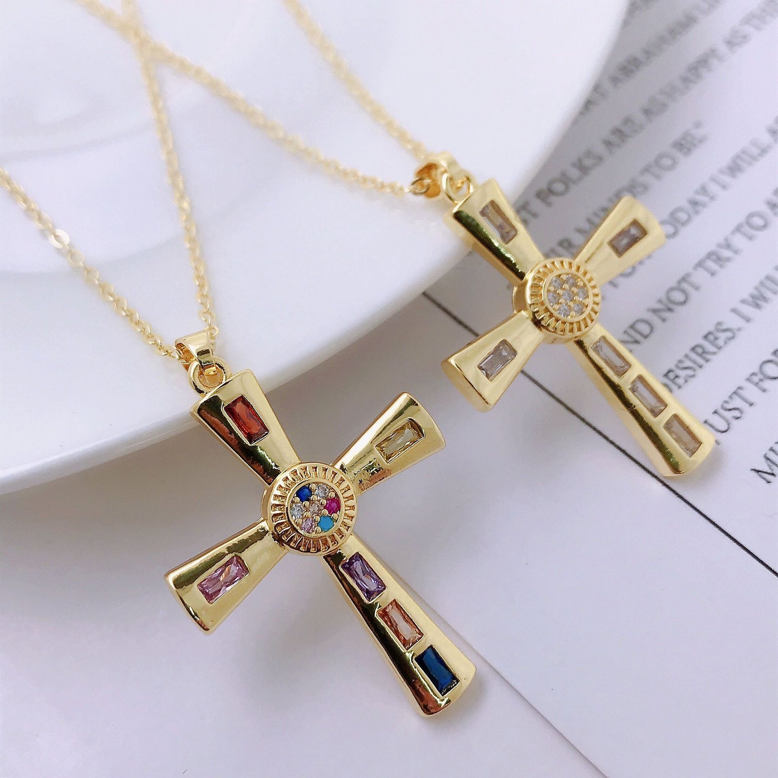 Niche Personality Hip Hop Mens Cross Necklace – Jewelry Gift Ideas — 1