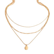 Vintage Geometric Metal Oval Pendant Necklace – Jewelry Gift Ideas — 3