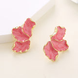 Female Maple Leaf Drip Oil Flower Earrings – Gifts for Her — 8