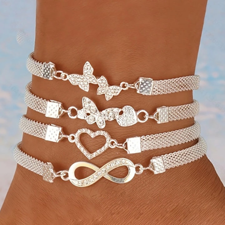 Infinite Diamond 8-word Anklet Creative Retro Alloy – Small Gift Ideas — 1