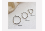 100% S925 Sterling Silver Simple Hollow Earrings – Small Gift Ideas — 3