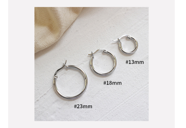 100% S925 Sterling Silver Simple Hollow Earrings – Small Gift Ideas — 3