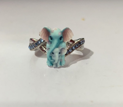 Elephant Mother Ring Women's Diamond Ring – Gifts for Her — 1