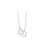 Double Heart Interlocking Titanium Steel Necklace – Jewelry Gift Ideas — 2