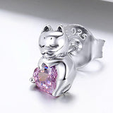 S925 Sterling Silver Cute Cat Jewelry Earrings – Jewelry Gift Ideas — 2