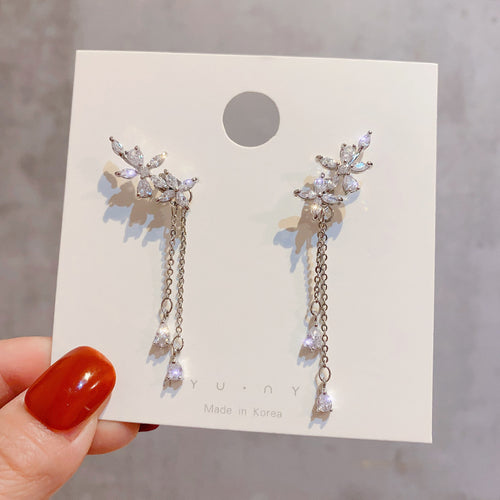 Bada S925 Silver Needle Sen Series Zircon Earrings – Useful Gifts — 1