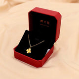 Alluvial Gold Lucky Four-leaf Clover Necklace – Jewelry Gift Ideas — 2