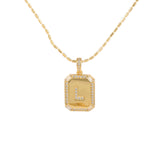 18K Gold Inlaid Zircon Letter Necklace For Women – Jewelry Gift Ideas — 7