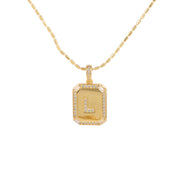 18K Gold Inlaid Zircon Letter Necklace For Women – Jewelry Gift Ideas — 7