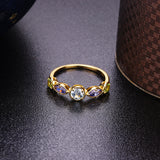 Sky Blue Topa Geometric Ring – Everyday Gifts — 1