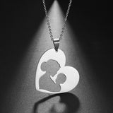 Stainless Steel Hollow Mother Child Love Pendant – Jewelry Gift Ideas — 2