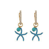 Zircon Blue Starfish Earrings Ear Buckle Women Fashion – Stylish Gifts — 5