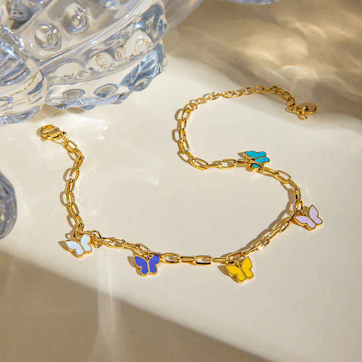 16K Gold Stainless Steel Colorful Oil Necklace – Jewelry Gift Ideas — 1
