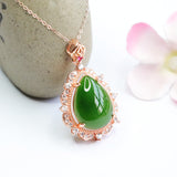 Natural Hetian Jade Pendant Jasper Water Drop – Jewelry Gift Ideas — 3