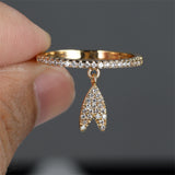 Crown Element Gold-plated Pendant Wedding Ring – Jewelry Gift Ideas — 15