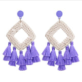 Rattan raffia tassel earrings – Holiday Gift Ideas — 8