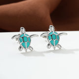 Marine Animal Series Turtle Copper Stud Earrings – Practical Gifts — 4