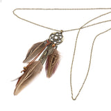Long Feather Hand Knitted Tassel Sweater Necklace – Jewelry Gift Ideas — 4