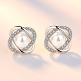 Shell Pearl Twist Earrings – Thoughtful Gifts — 2