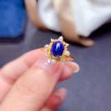 Silver Inlaid Blue Opal Ring Pendant Set – Jewelry Gift Ideas — 5