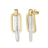 Sterling Silver Irregular Pearl Gold Earrings – Meaningful Gifts — 2