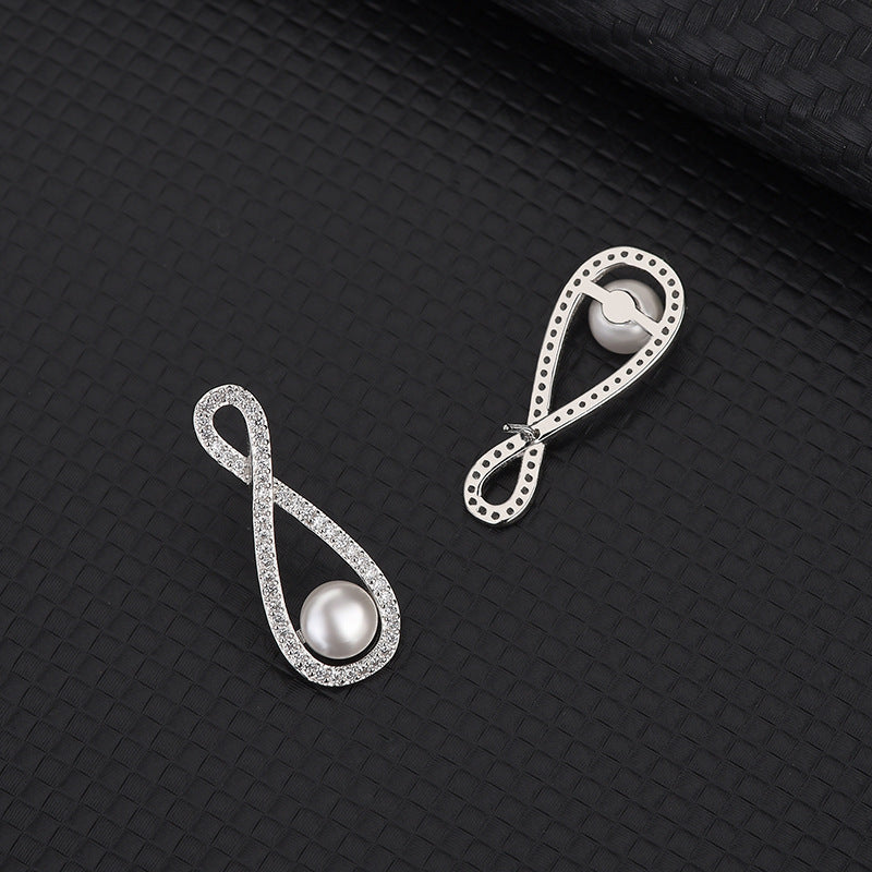 Earrings Creative Infinite Eight 8 Character – Stylish Gifts — 1