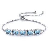 925 Sterling Silver Sky Blue Topaz Bracelet – Jewelry Gift Ideas — 9