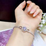 Silver Plated 18K White Gold Bracelet Chain Hollow – Stylish Gifts — 6